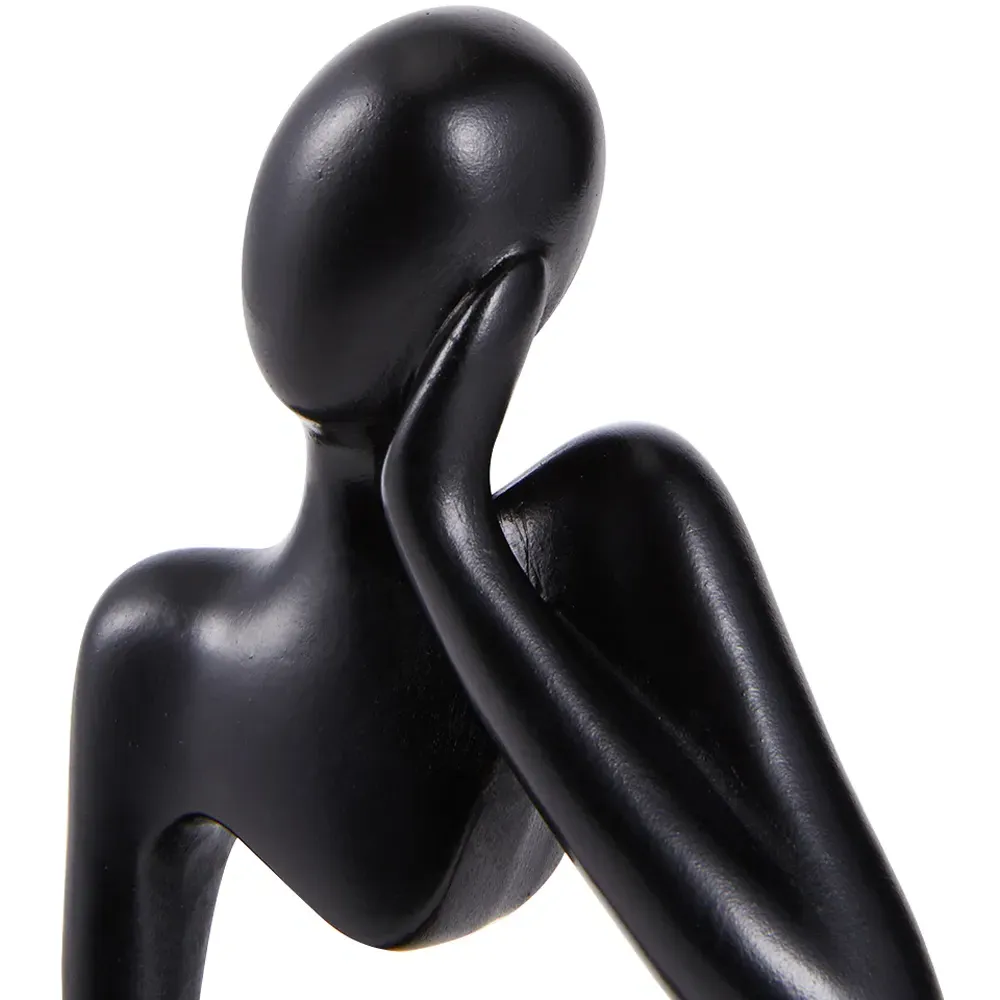 Thinker Tabletop Ornament - Black, Resin