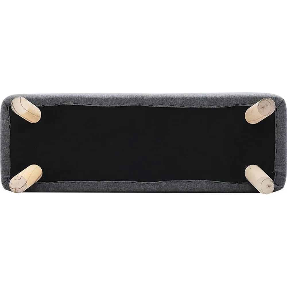 Tofu Shaped Wooden Footstool - Grey