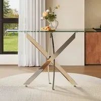 Transparent Glass Top Coffee End Table - Clear