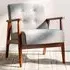 Tufted Armchair - Grey, Walnut