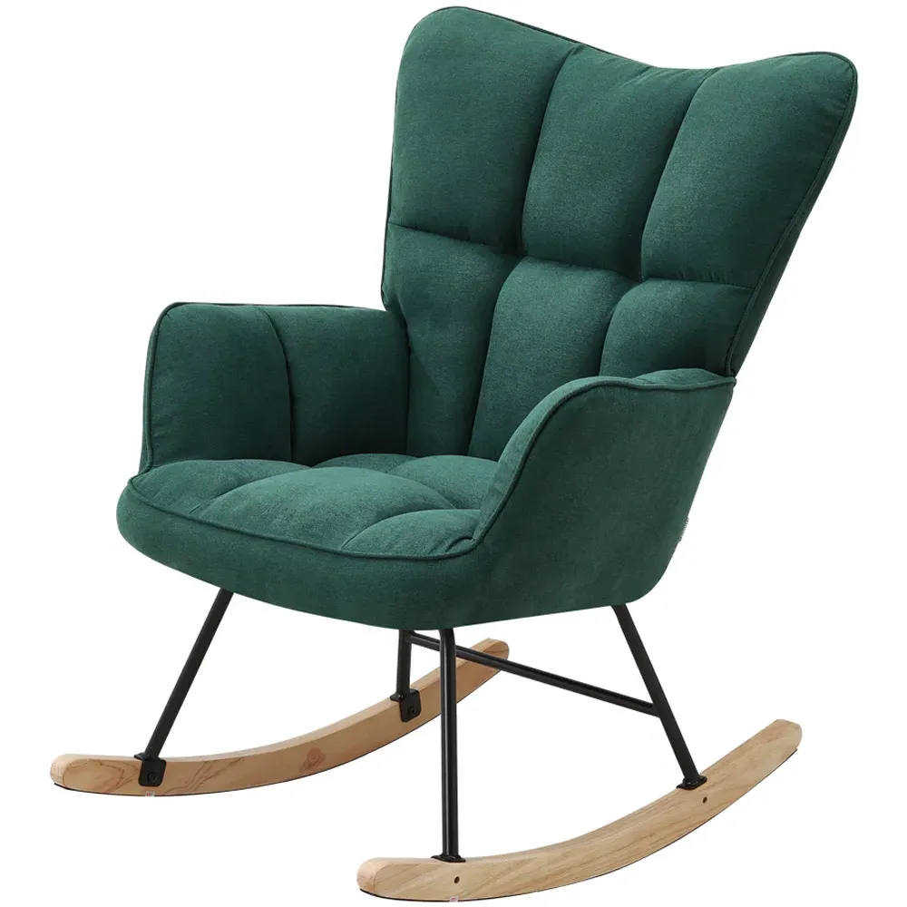 Tufted Rocking Chair - Green