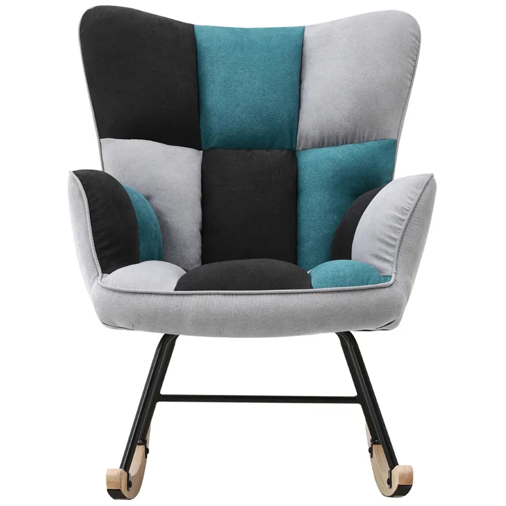 Tufted Upholstered Rocking Chair - Multi
