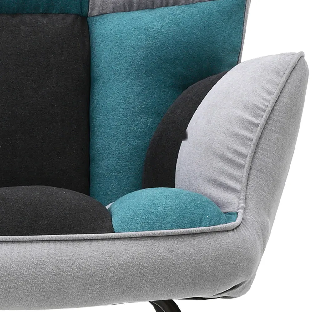 Tufted Upholstered Rocking Chair - Multi