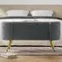 Upholstered Accent Bench - Grey, Sherpa