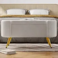 Upholstered Accent Bench - White, Sherpa