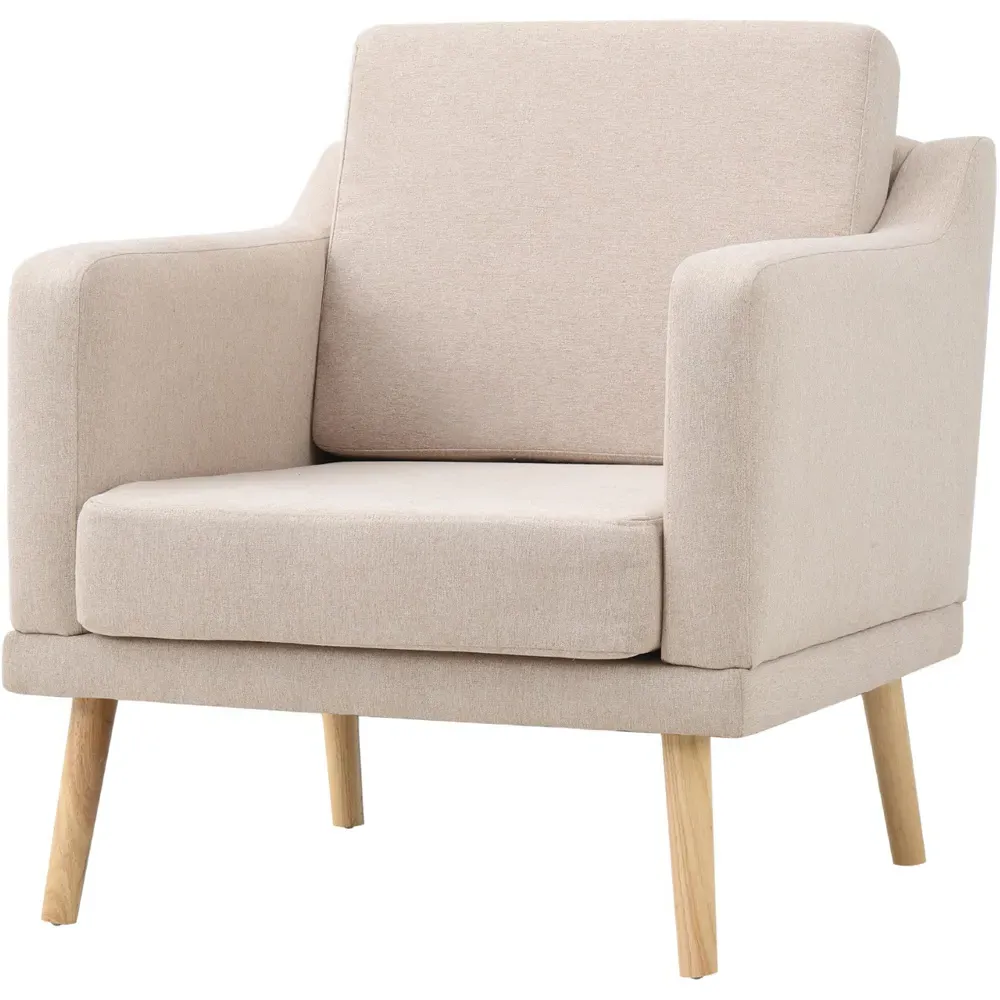 Upholstered Armchair - White