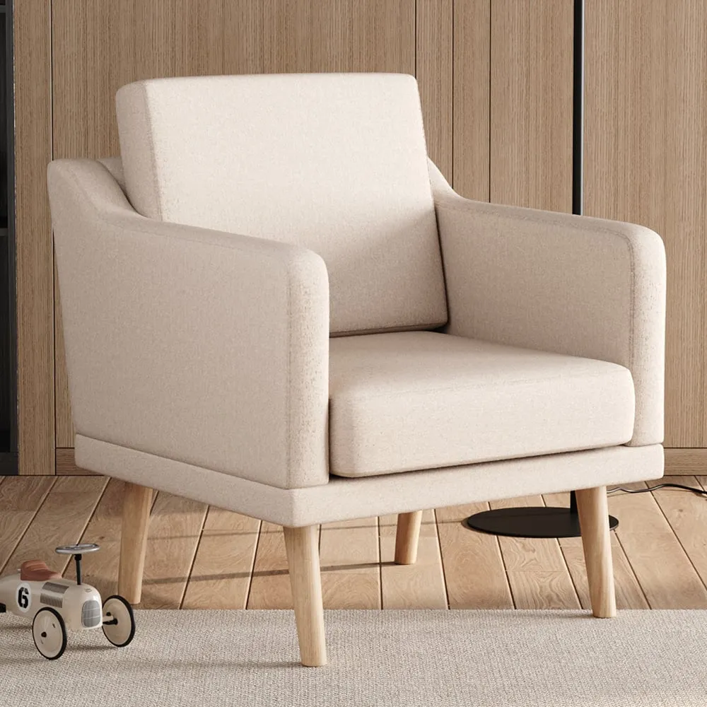 Upholstered Armchair - White