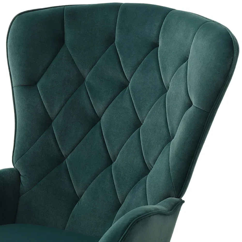 Upholstered Rocking Chair - Green, Faux Wool