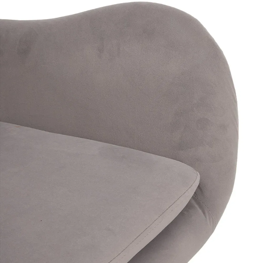 Upholstered Rocking Chair - Grey, Velvet