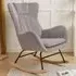 Upholstered Rocking Chair - Grey, Velvet