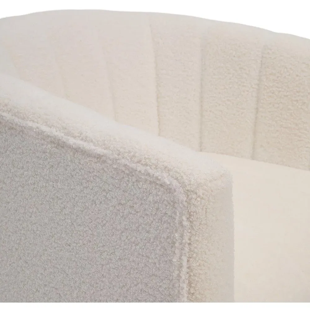 Upholstered Swivel Accent Chair - White