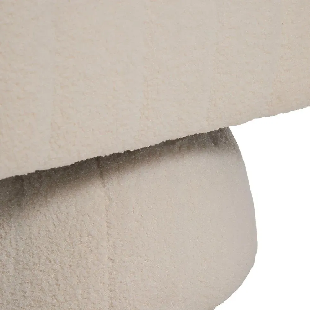 Upholstered Swivel Accent Chair - White