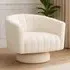 Upholstered Swivel Accent Chair - White