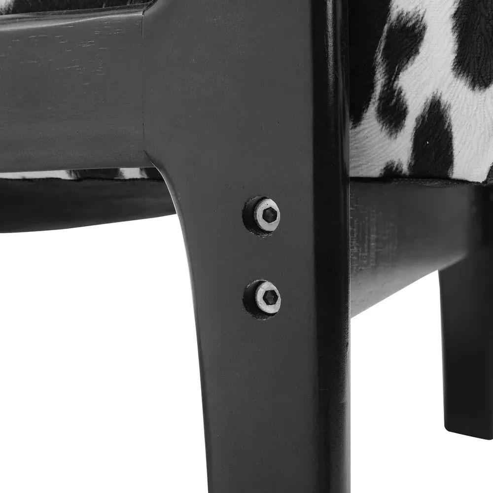 Upholstered Swivel Armchair - Black, White