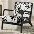 Upholstered Swivel Armchair - Black, White
