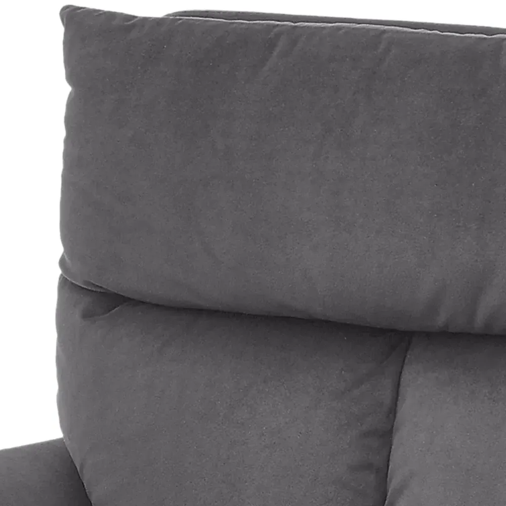 Upholstered Swivel Armchair - Dark Grey