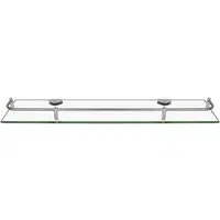 Wall Mounted Bathroom Shelf - Silver, Glass