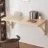 Wall Mounted Folding Table with Wooden Brackets - Natural