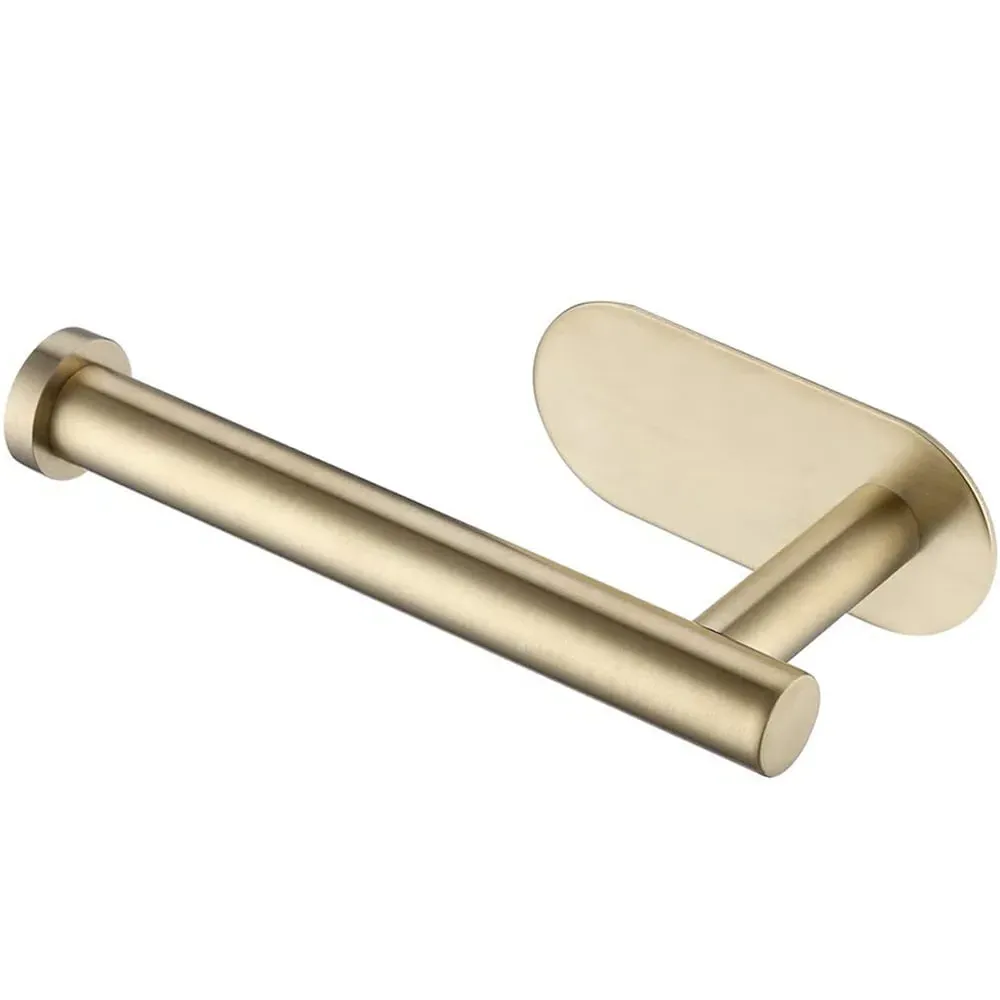 Wall Mounted Toilet Paper Roll Holder - Gold, Stainless Steel