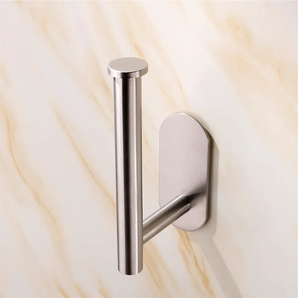 Wall Mounted Toilet Paper Roll Holder - Silver, Stainless Steel