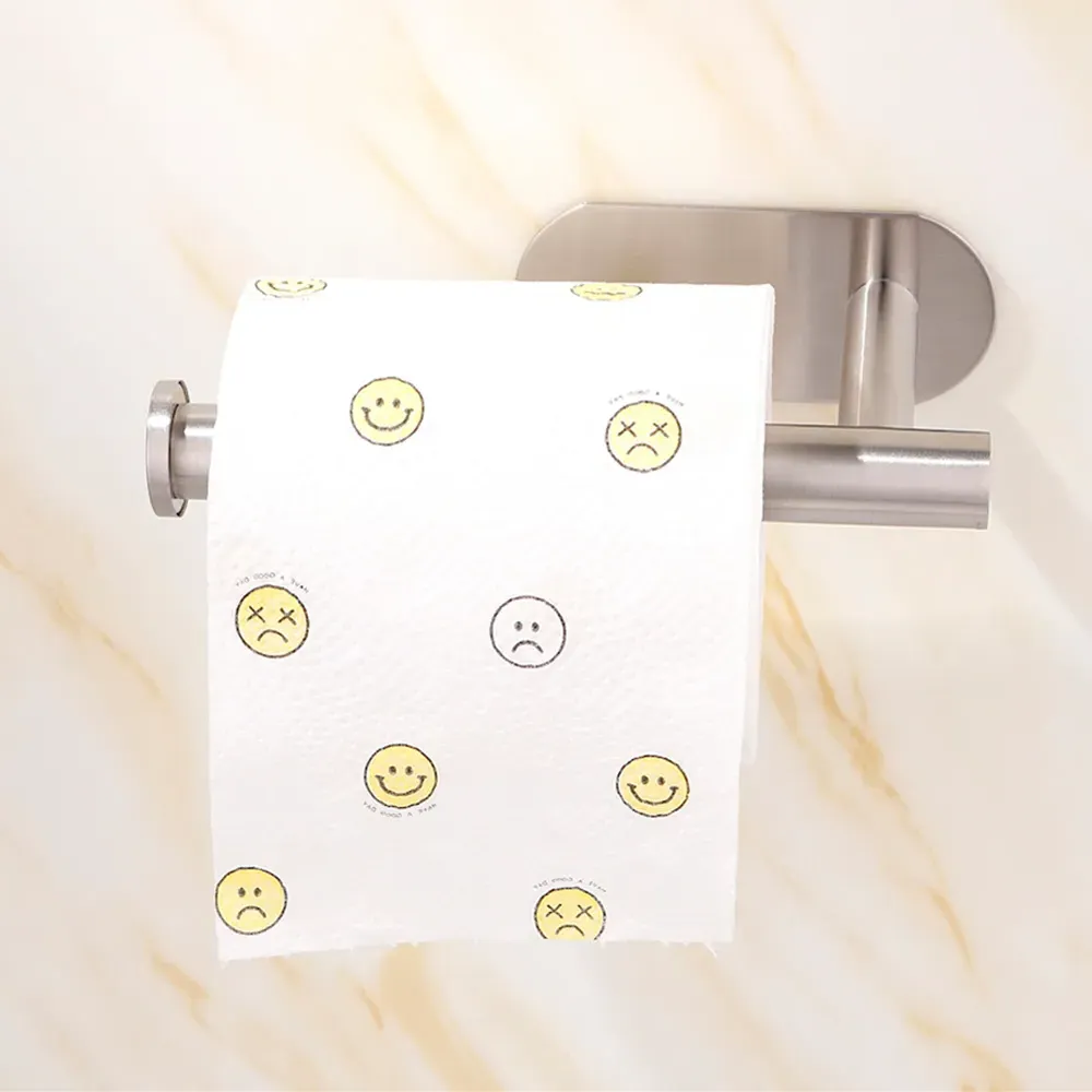 Wall Mounted Toilet Paper Roll Holder - Silver, Stainless Steel