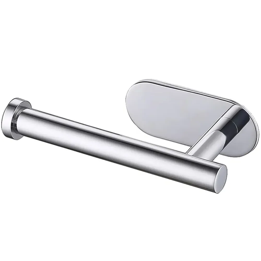 Wall Mounted Toilet Paper Roll Holder - Silver, Stainless Steel image