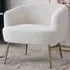 White Teddy Fabric Armchair