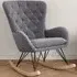 Wing Back Rocking Chair - Grey