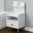 Wooden Bedside Table - White