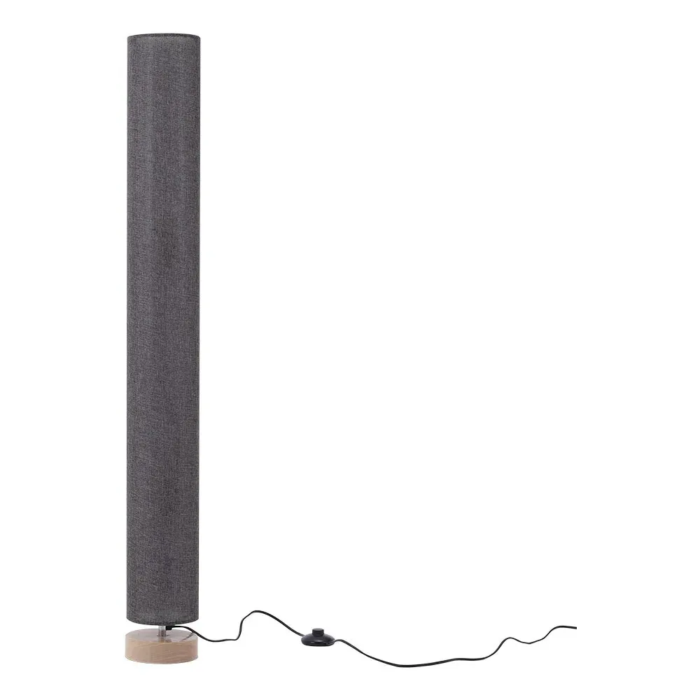 Wooden Column Floor Lamp - Grey