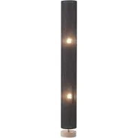 Wooden Column Floor Lamp - Grey