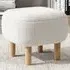 Wooden Footstool - Cream