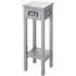 Wooden Plant Stand with Drawer - Grey
