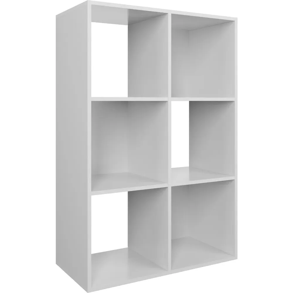 6 Compartment Cube Storage Unit - White