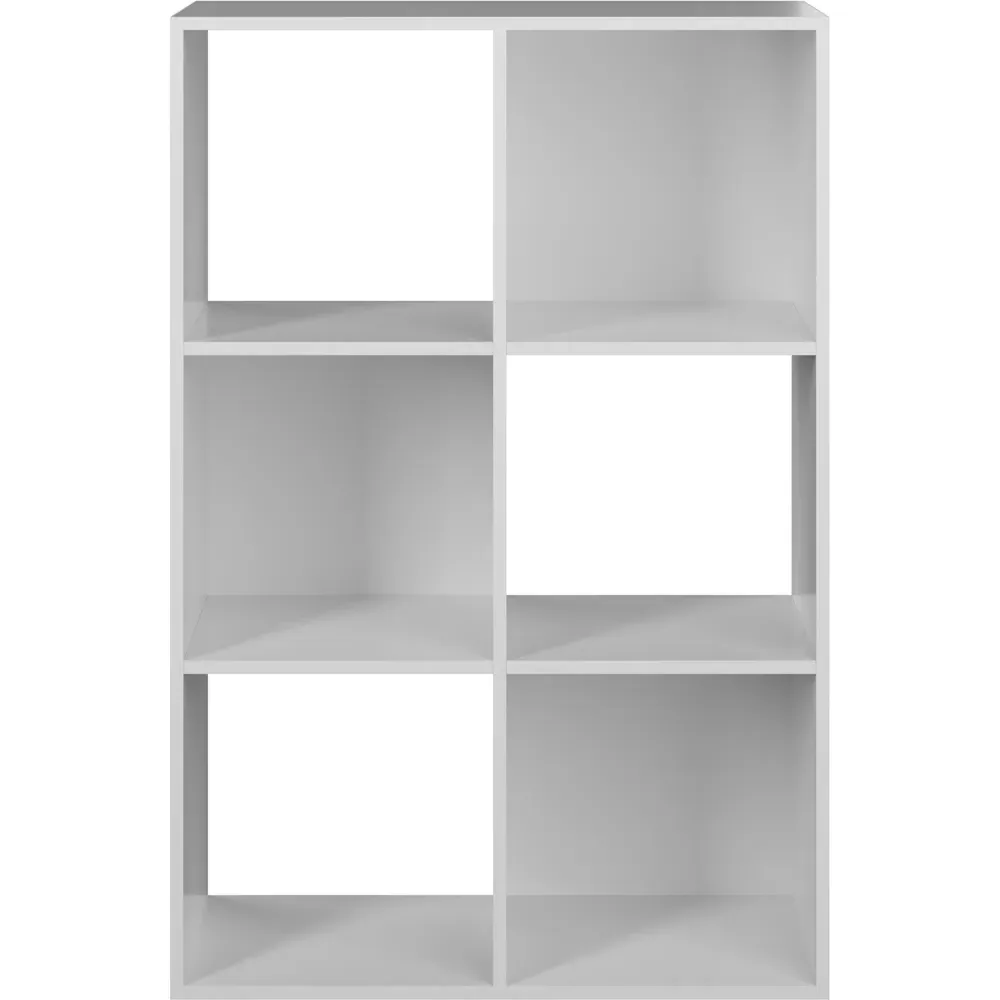 6 Compartment Cube Storage Unit - White