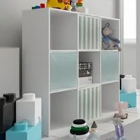 9 Compartment Cube Storage Unit - White