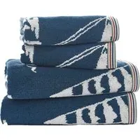 Channel Bath Sheet - Navy