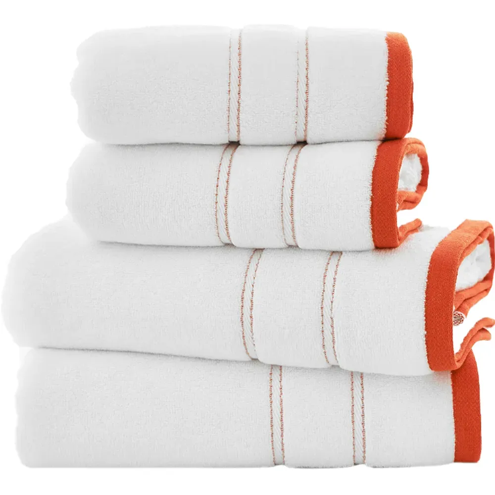 Delamere Zero Twist Bath Sheet - Orange, Cotton