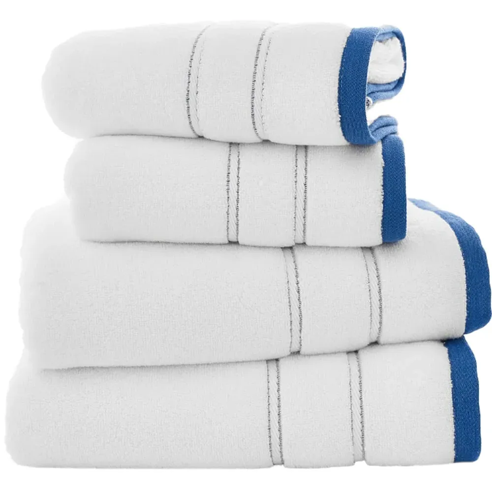 Delamere Zero Twist Bath Towel - Blue, Cotton