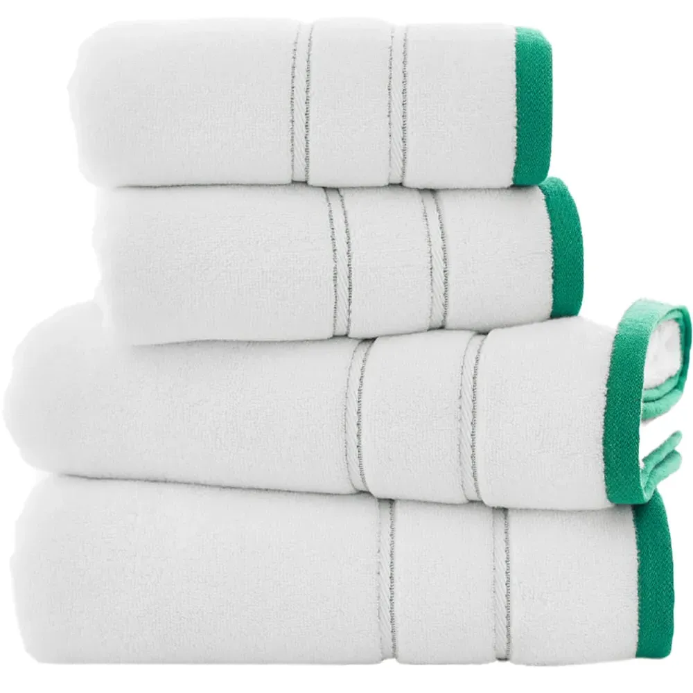 Delamere Zero Twist Bath Towel - Green, Cotton