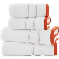 Delamere Zero Twist Bath Towel - Orange, Cotton