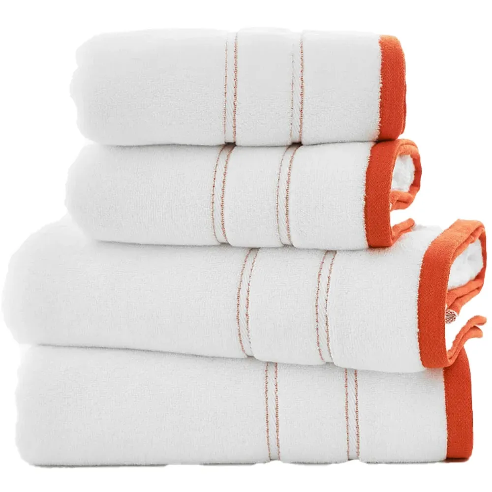 Delamere Zero Twist Bath Towel - Orange, Cotton