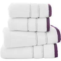 Delamere Zero Twist Bath Towel - Purple, Cotton