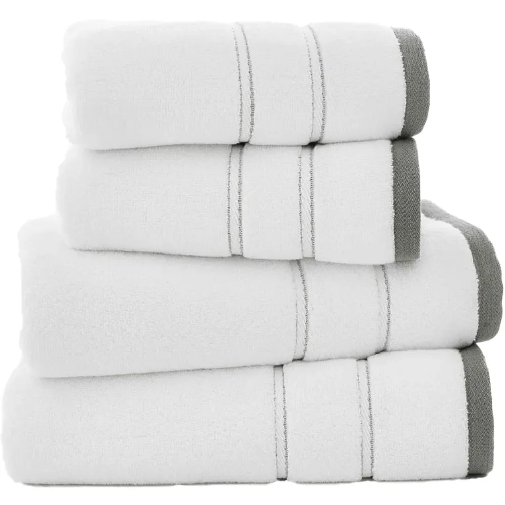 Delamere Zero Twist Bath Towel - Silver, Cotton