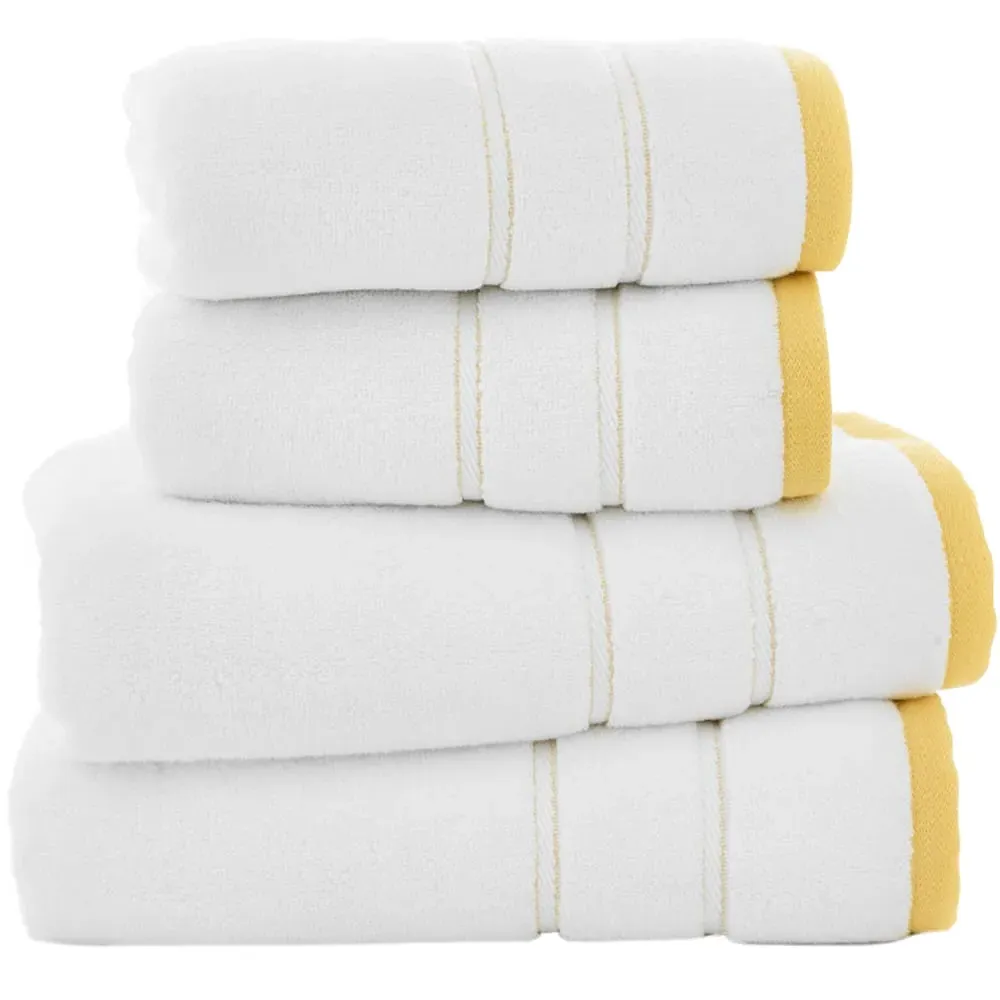 Delamere Zero Twist Bath Towel - Yellow, Cotton