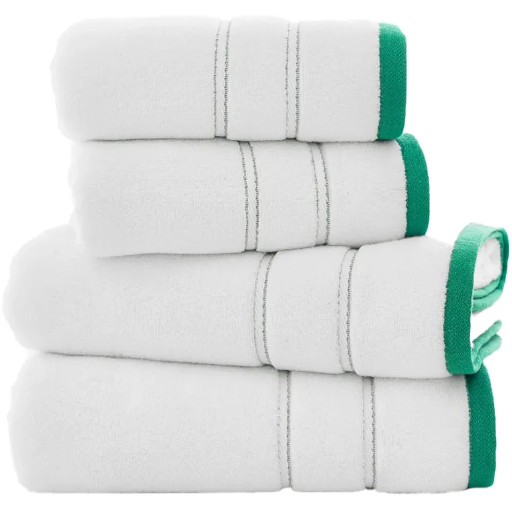 Delamere Zero Twist Hand Towel 2 Pack - Green, Cotton