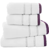 Delamere Zero Twist Hand Towel 2 Pack - Purple, Cotton