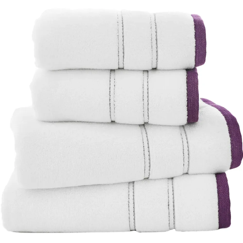 Delamere Zero Twist Hand Towel 2 Pack - Purple, Cotton