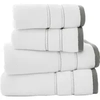 Delamere Zero Twist Hand Towel 2 Pack - Silver, Cotton