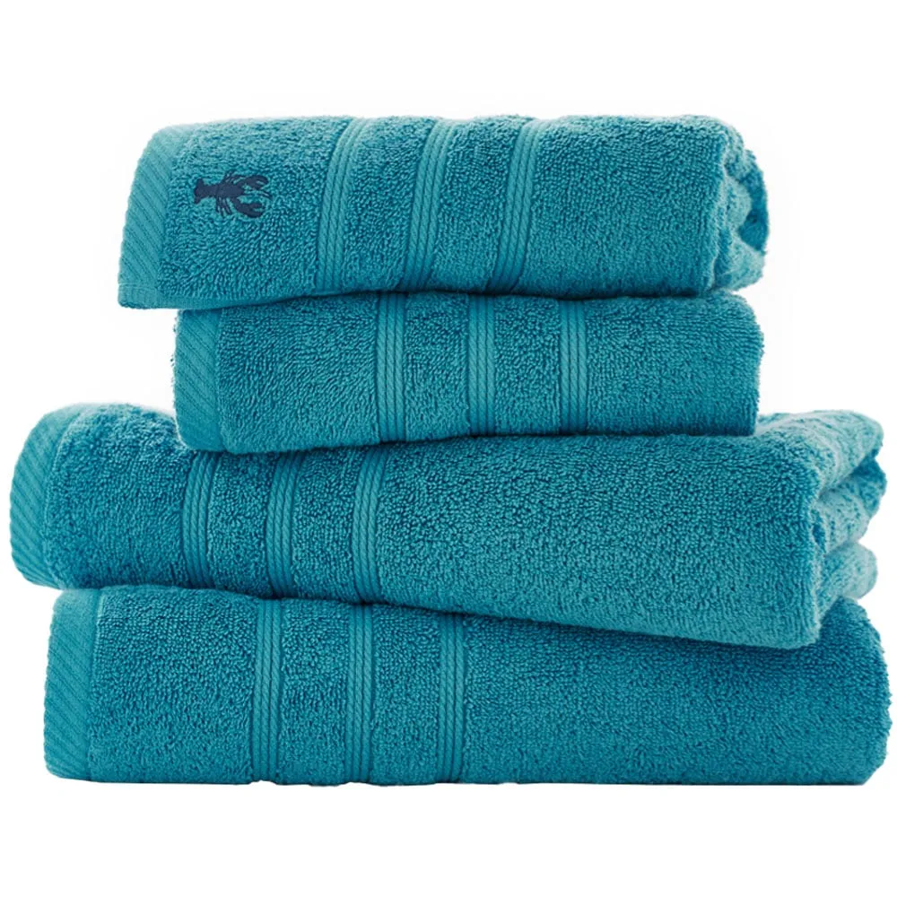 Kaleidoscope Bath Sheet - Turquoise, Combed Cotton